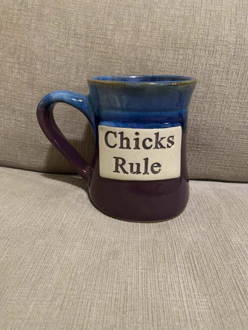 CHICKS RULE Handmade Pottery Mug
